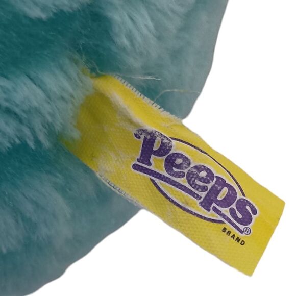 Peeps Bunny Rabbit Plush Blue Aqua Chevron Textured Pattern Stuffed Animal - Picture 4 of 16